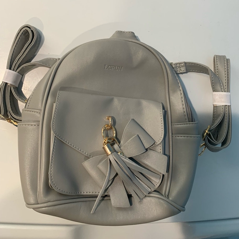 LCFUN Gray/Gold Mini Backpack
